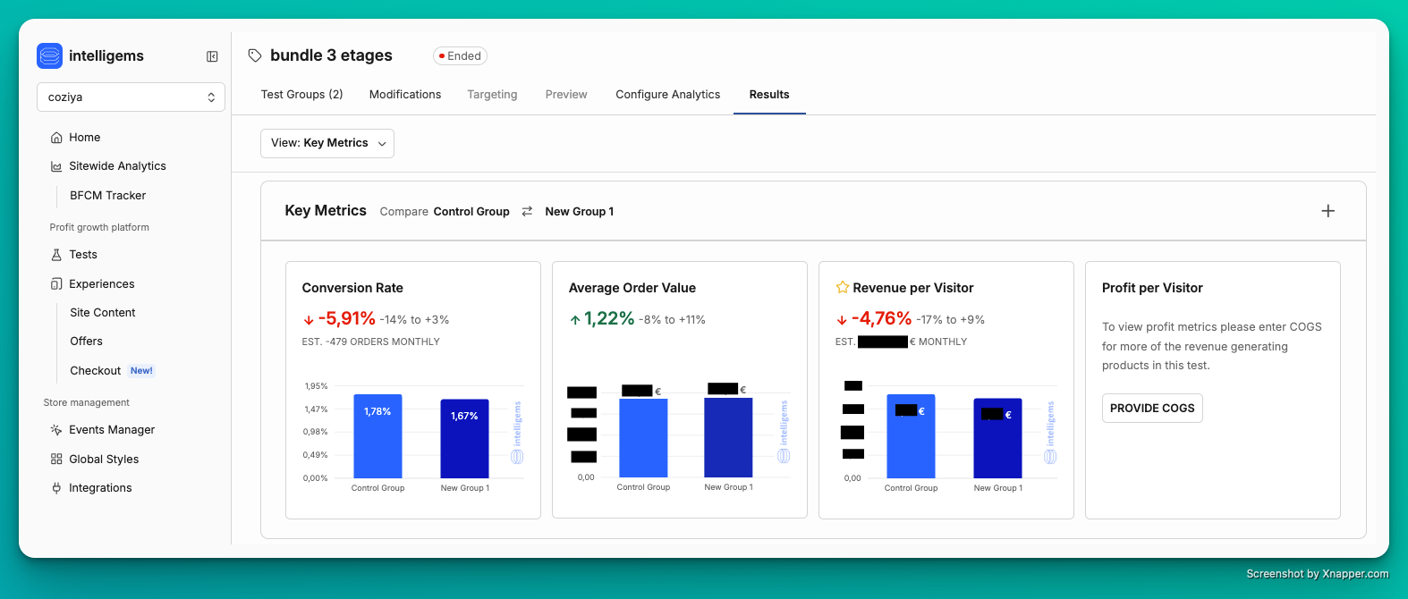 Résultats test Bundle 3 étages